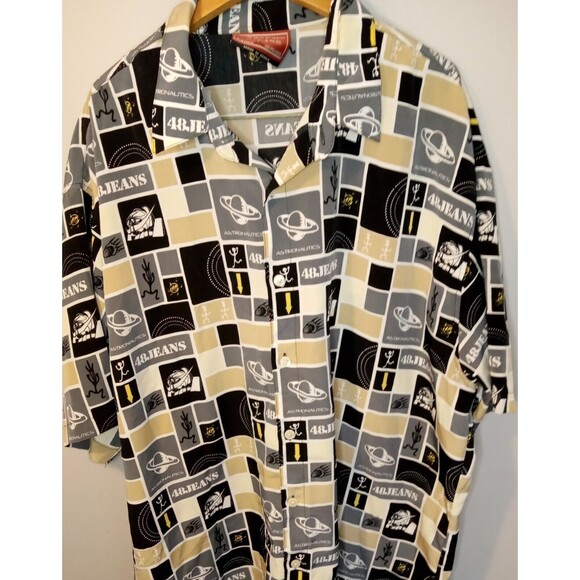 Fourty Eight 48 Jeans SZ XXL Big and Tall Button Up Shirt‎ Y2K 90s - Picture 3 of 9